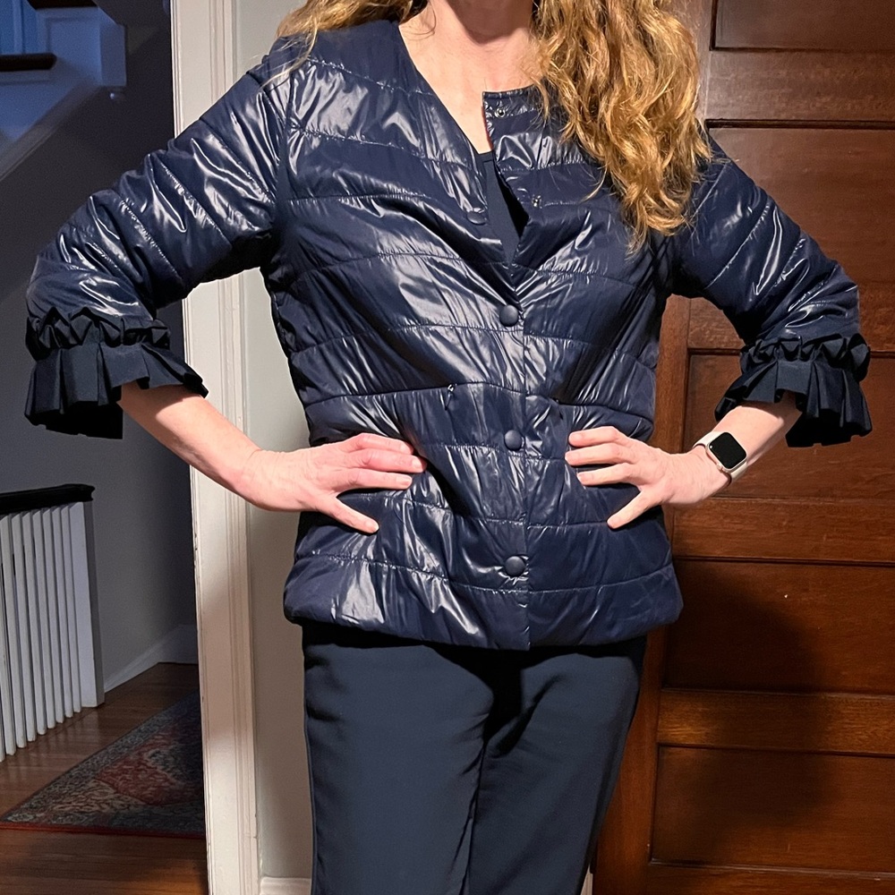 PATTY KIM navy puffer coat size large